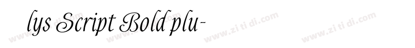 Alys Script Bold plu字体转换